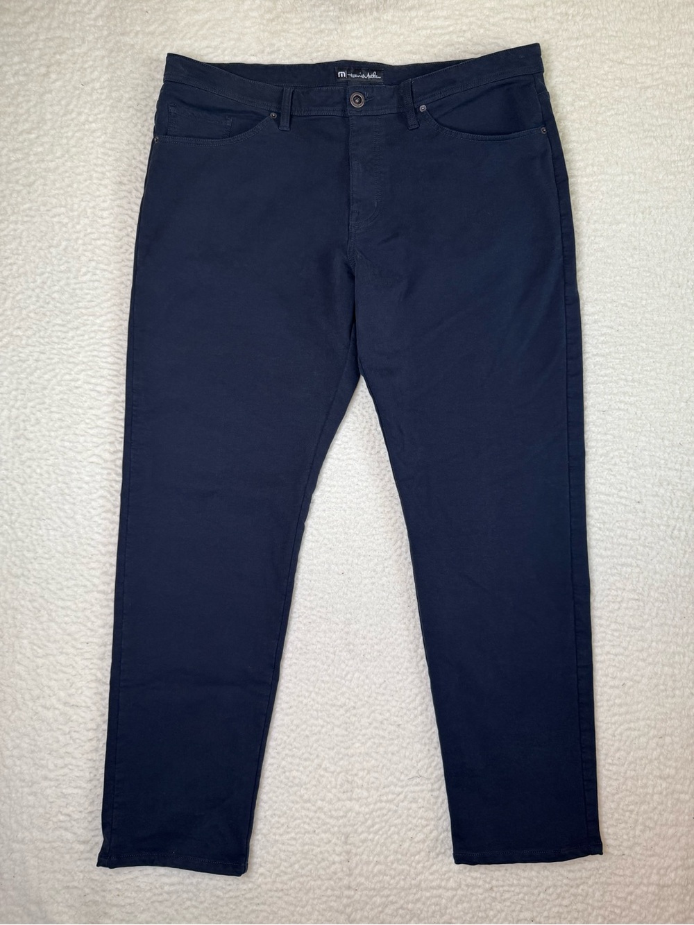 Travis Mathew Cloud Denim Fleece Lined Pants Navy Men's Size 40x31